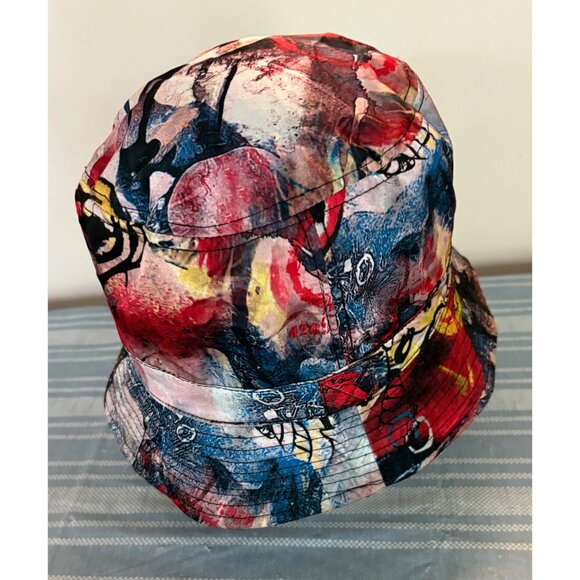 Abstract Graffiti Tattoo Multicolor Print Bucket Hat By Carbon Elements Sun Fish - Picture 5 of 7